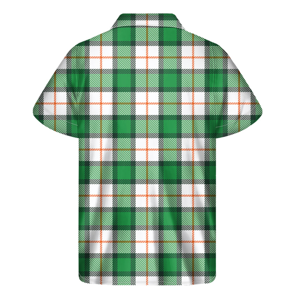 Irish Tartan St. Patrick's Day Print Men's Short Sleeve Shirt