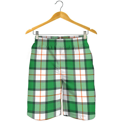 Irish Tartan St. Patrick's Day Print Men's Shorts