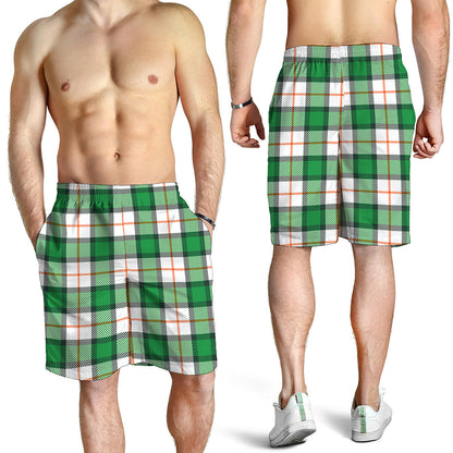 Irish Tartan St. Patrick's Day Print Men's Shorts