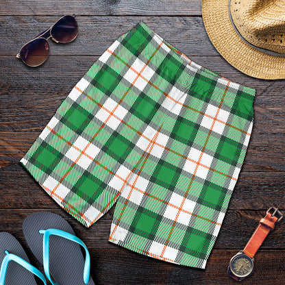 Irish Tartan St. Patrick's Day Print Men's Shorts