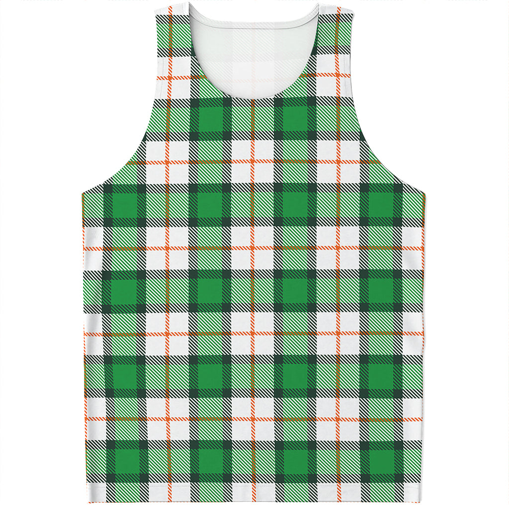 Irish Tartan St. Patrick's Day Print Men's Tank Top