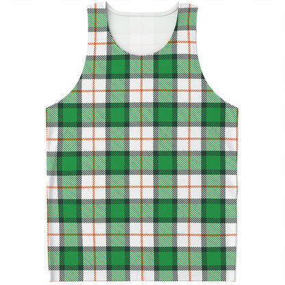 Irish Tartan St. Patrick's Day Print Men's Tank Top