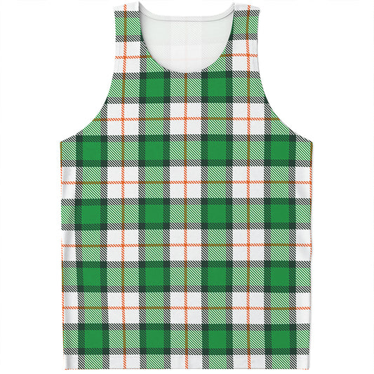 Irish Tartan St. Patrick's Day Print Men's Tank Top