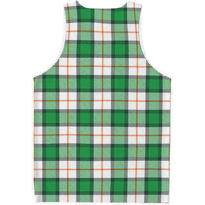 Irish Tartan St. Patrick's Day Print Men's Tank Top