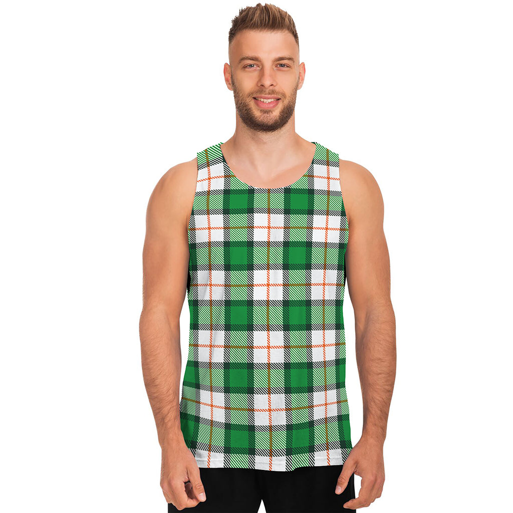 Irish Tartan St. Patrick's Day Print Men's Tank Top