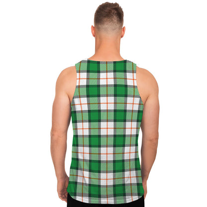 Irish Tartan St. Patrick's Day Print Men's Tank Top