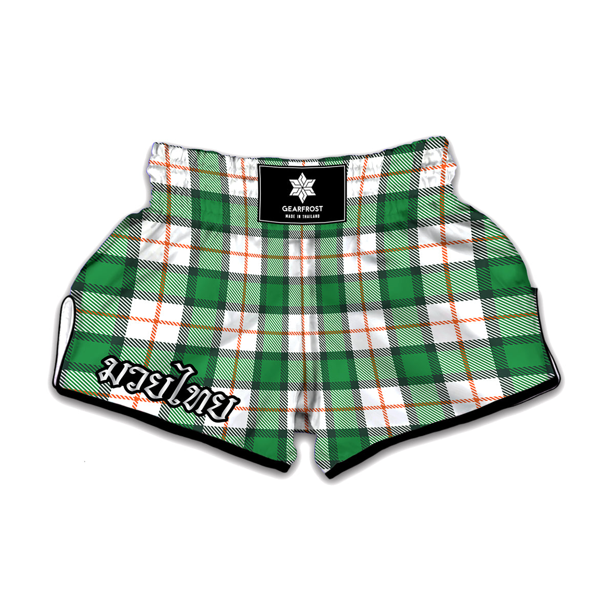 Irish Tartan St. Patrick's Day Print Muay Thai Boxing Shorts