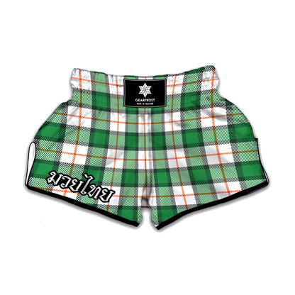 Irish Tartan St. Patrick's Day Print Muay Thai Boxing Shorts