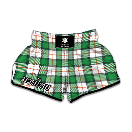 Irish Tartan St. Patrick's Day Print Muay Thai Boxing Shorts