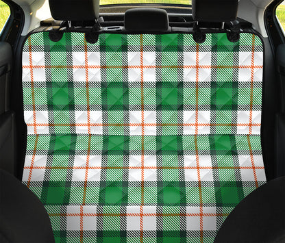 Irish Tartan St. Patrick's Day Print Pet Car Back Seat Cover