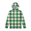 Irish Tartan St. Patrick's Day Print Pullover Hoodie