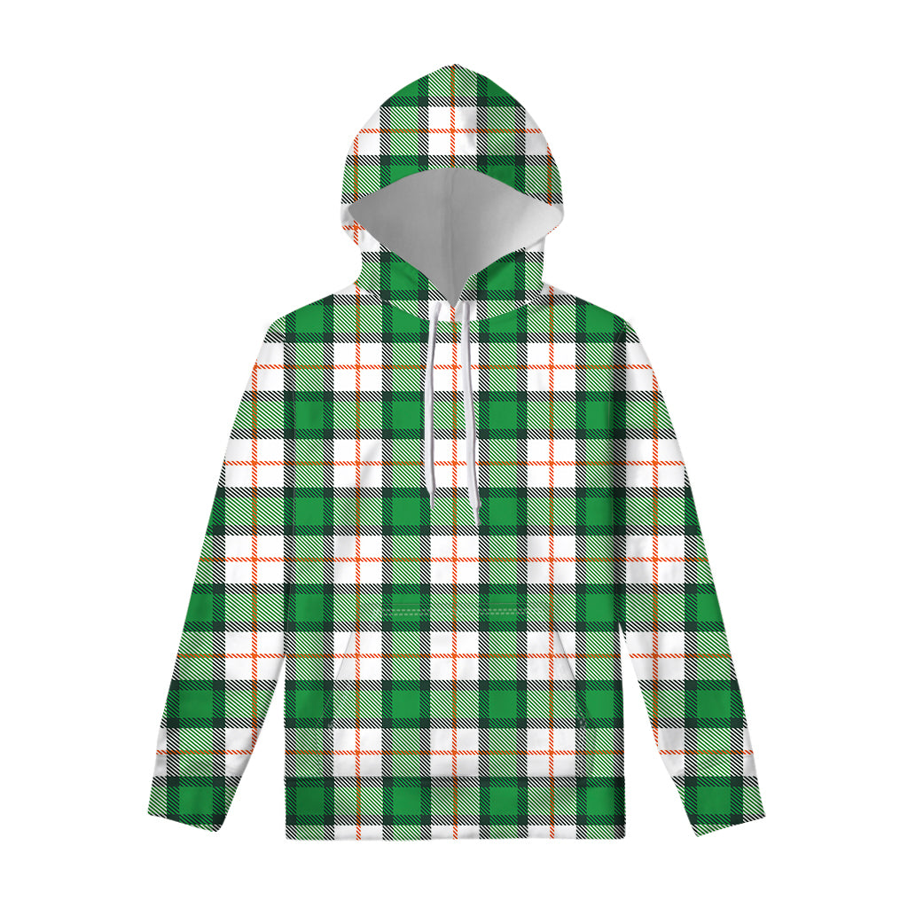 Irish Tartan St. Patrick's Day Print Pullover Hoodie