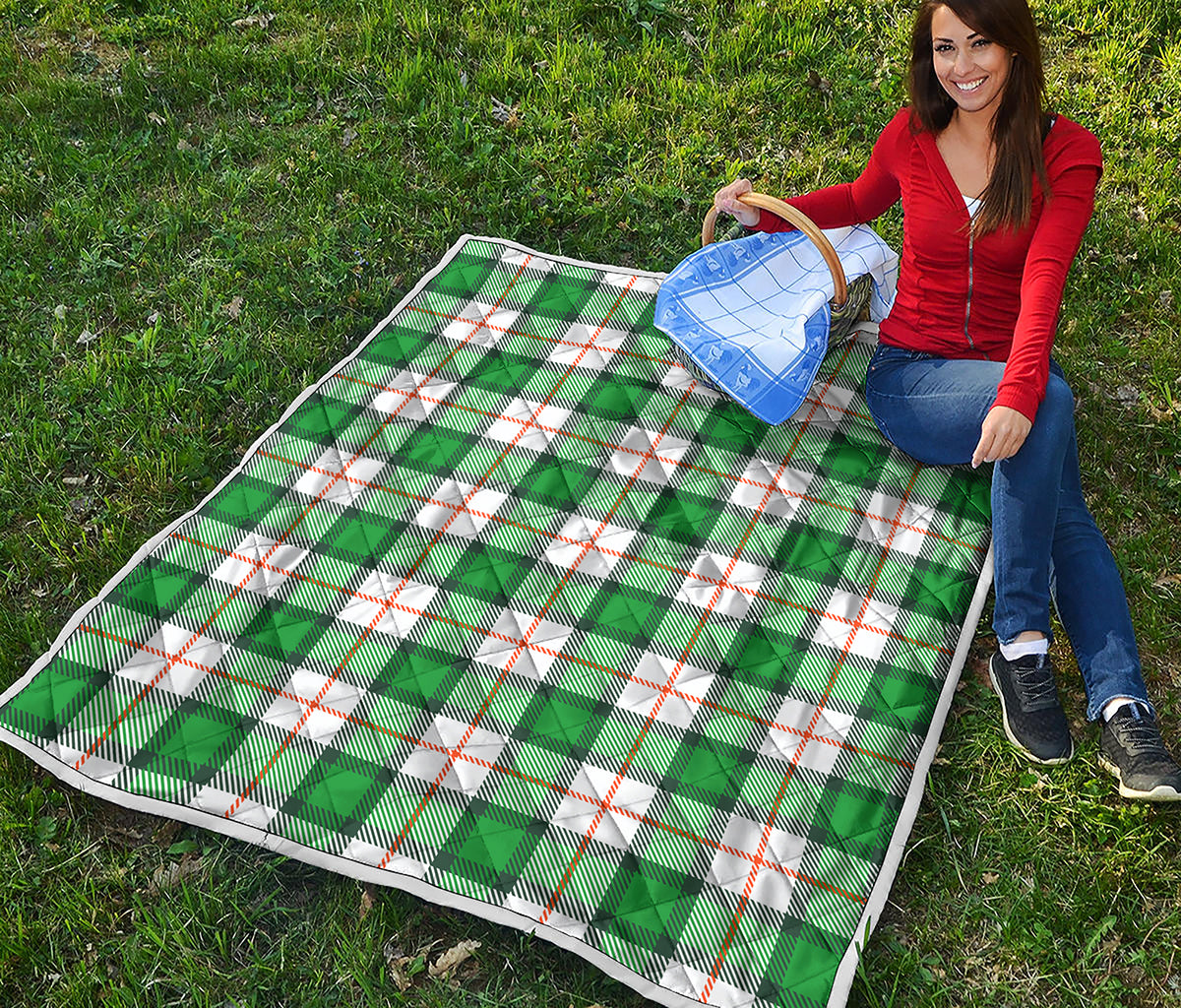 Irish Tartan St. Patrick's Day Print Quilt