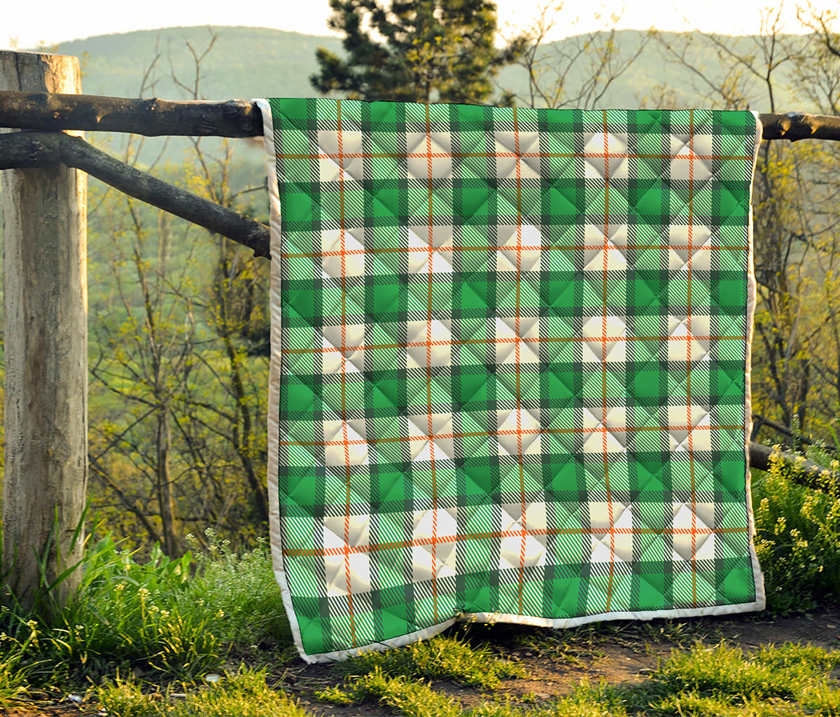 Irish Tartan St. Patrick's Day Print Quilt