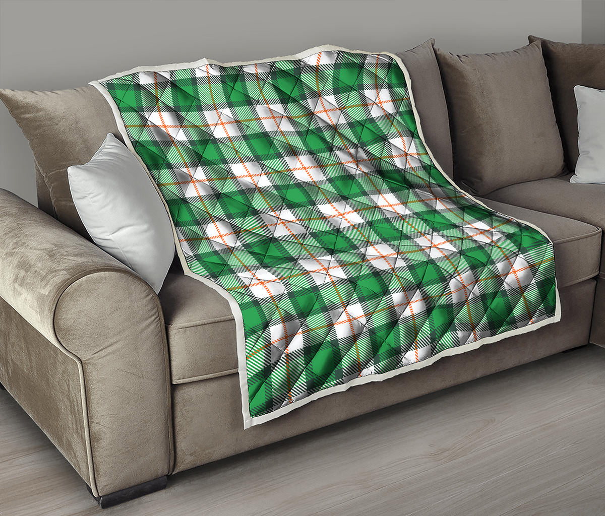Irish Tartan St. Patrick's Day Print Quilt