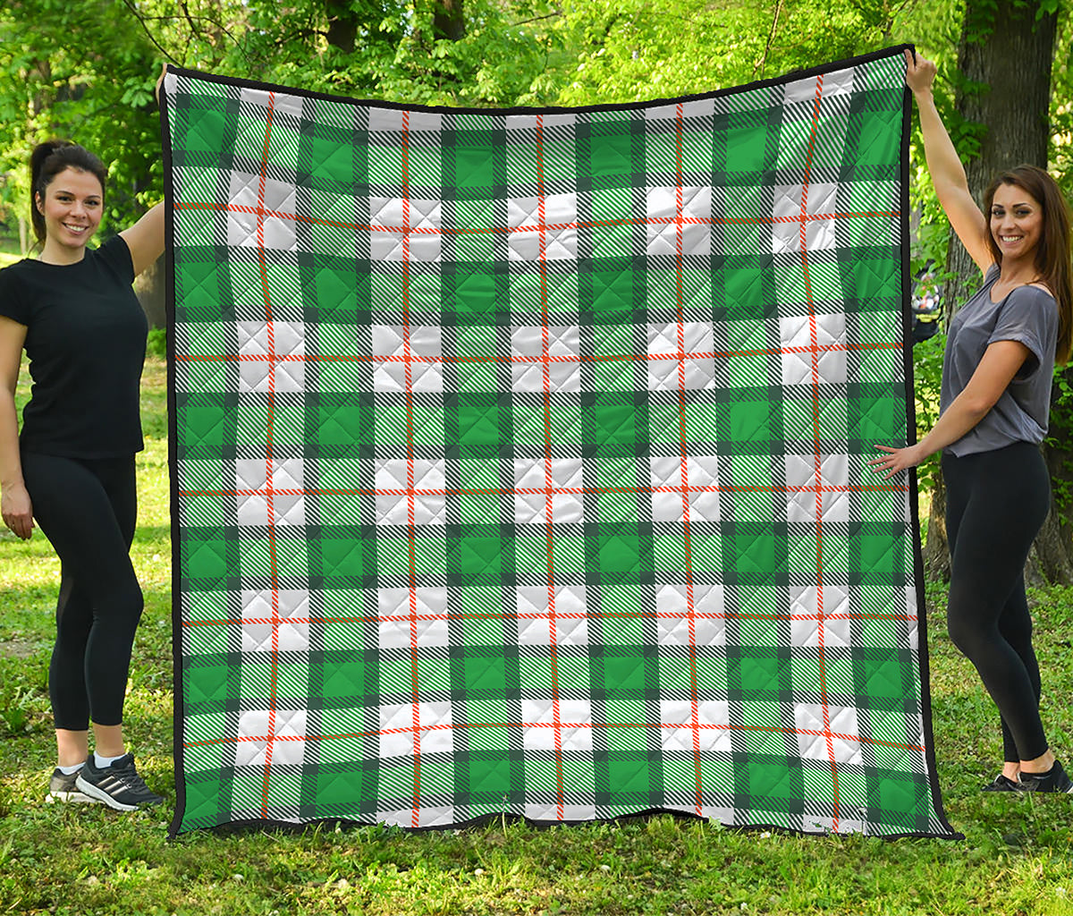 Irish Tartan St. Patrick's Day Print Quilt