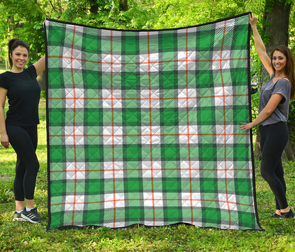 Irish Tartan St. Patrick's Day Print Quilt