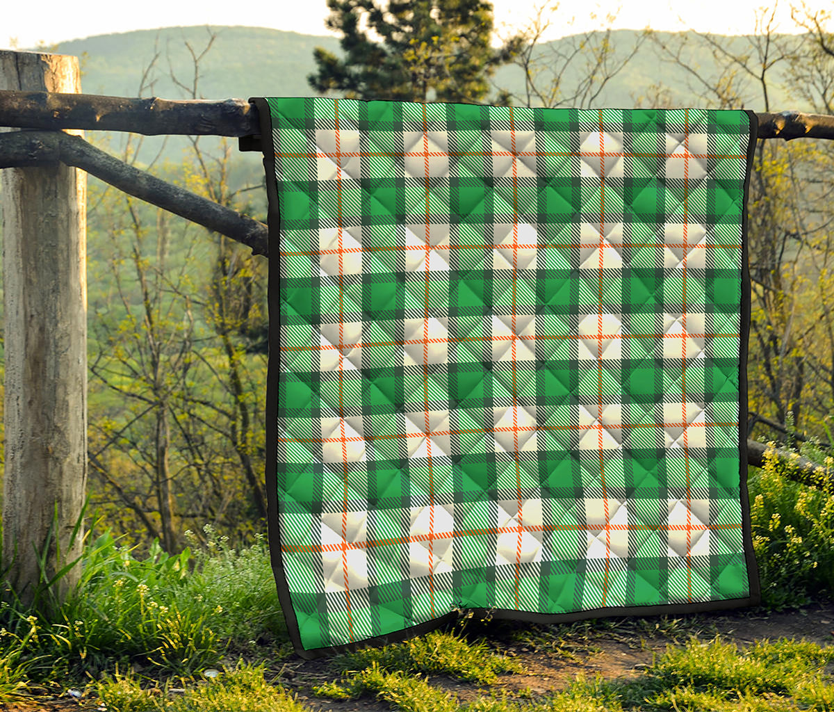 Irish Tartan St. Patrick's Day Print Quilt