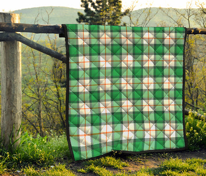 Irish Tartan St. Patrick's Day Print Quilt