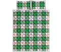 Irish Tartan St. Patrick's Day Print Quilt Bed Set