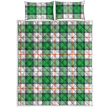 Irish Tartan St. Patrick's Day Print Quilt Bed Set