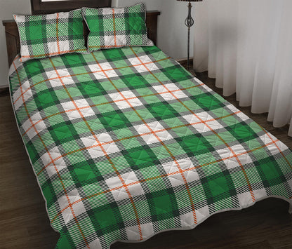 Irish Tartan St. Patrick's Day Print Quilt Bed Set