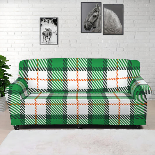 Irish Tartan St. Patrick's Day Print Sofa Cover