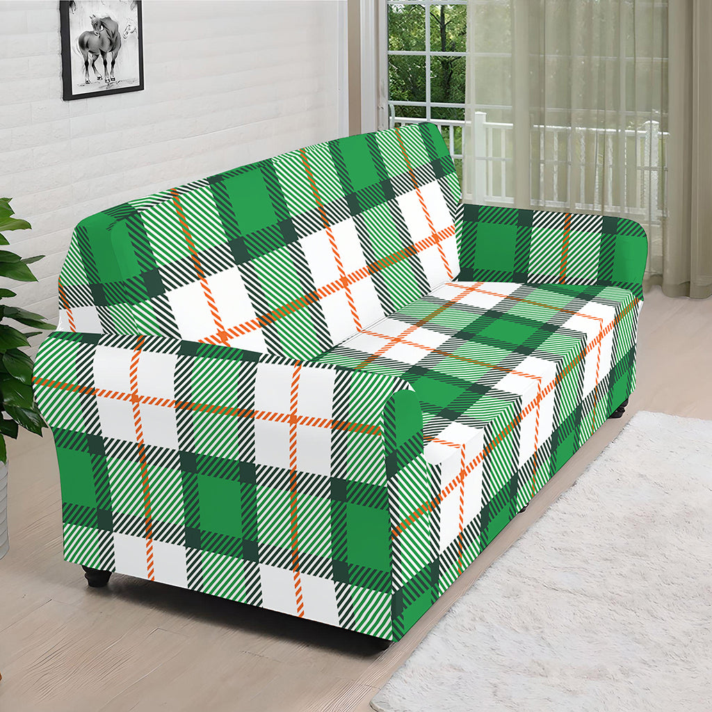 Irish Tartan St. Patrick's Day Print Sofa Cover