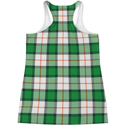 Irish Tartan St. Patrick's Day Print Women's Racerback Tank Top
