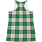 Irish Tartan St. Patrick's Day Print Women's Racerback Tank Top