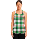 Irish Tartan St. Patrick's Day Print Women's Racerback Tank Top