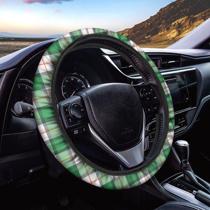 Irish Tartan St. Patrick's Day Print Car Steering Wheel Cover