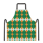 Irish Themed Argyle Pattern Print Apron