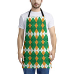 Irish Themed Argyle Pattern Print Apron