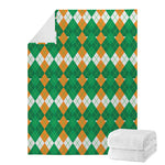 Irish Themed Argyle Pattern Print Blanket