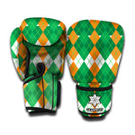 Irish Themed Argyle Pattern Print Boxing Gloves