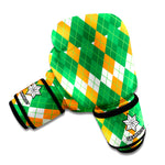 Irish Themed Argyle Pattern Print Boxing Gloves