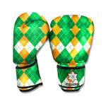 Irish Themed Argyle Pattern Print Boxing Gloves