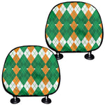 Irish Themed Argyle Pattern Print Car Headrest Covers