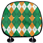 Irish Themed Argyle Pattern Print Car Headrest Covers
