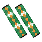 Irish Themed Argyle Pattern Print Car Seat Belt Covers
