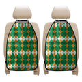 Irish Themed Argyle Pattern Print Car Seat Organizers