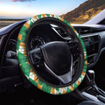 Irish Themed Argyle Pattern Print Car Steering Wheel Cover