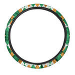 Irish Themed Argyle Pattern Print Car Steering Wheel Cover