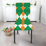 Irish Themed Argyle Pattern Print Dining Chair Slipcover
