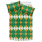 Irish Themed Argyle Pattern Print Duvet Cover Bedding Set