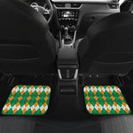 Irish Themed Argyle Pattern Print Front and Back Car Floor Mats