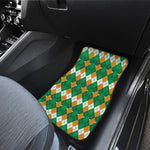Irish Themed Argyle Pattern Print Front and Back Car Floor Mats