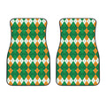 Irish Themed Argyle Pattern Print Front Car Floor Mats