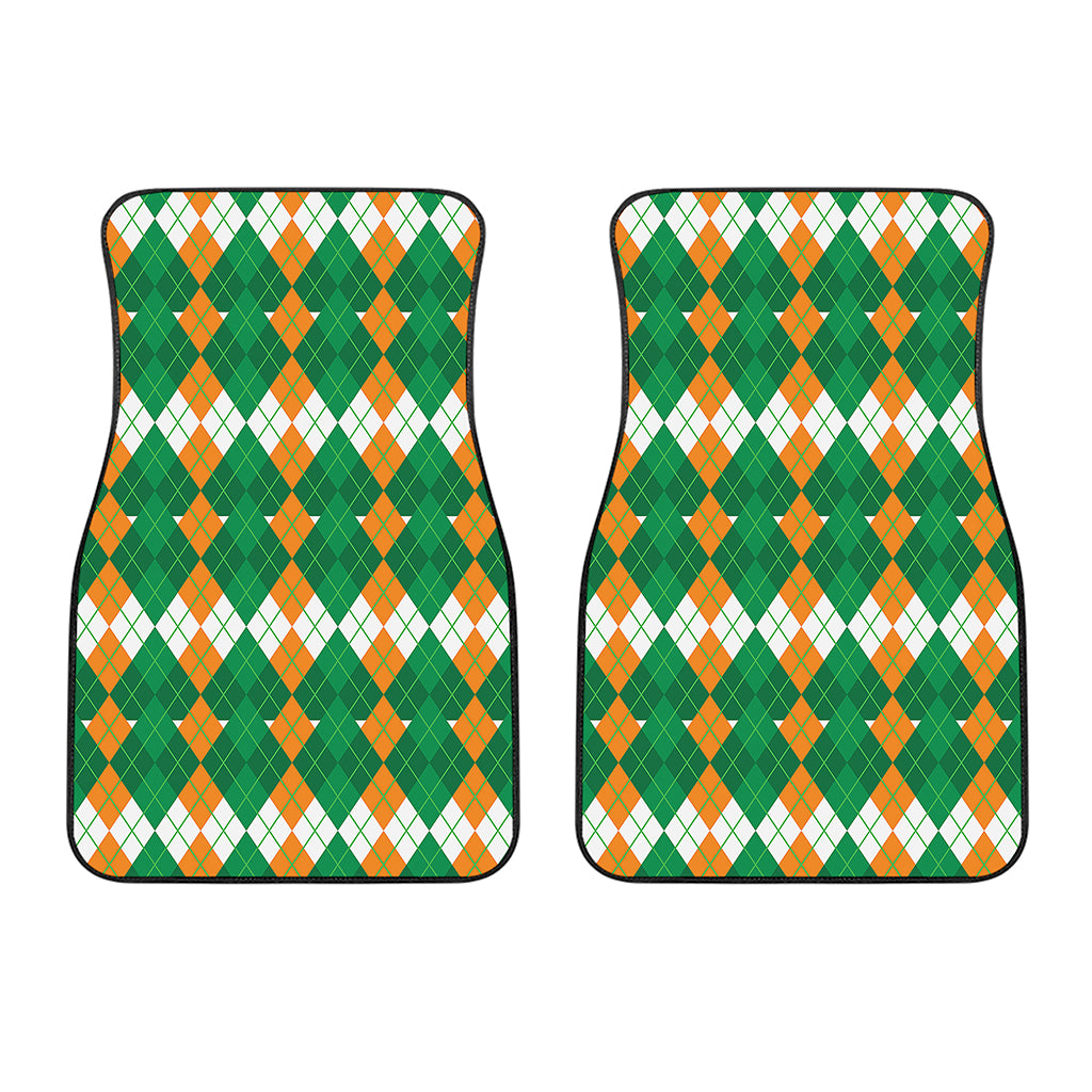 Irish Themed Argyle Pattern Print Front Car Floor Mats